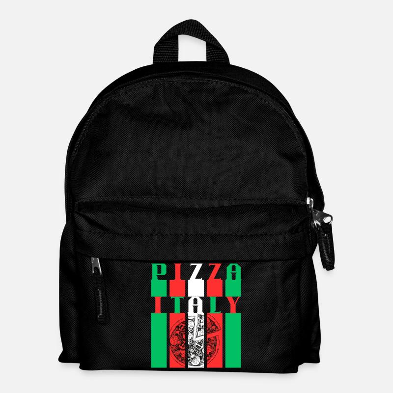 Pizza Italien Stil Illustration - Kinder Rucksack - Schwarz