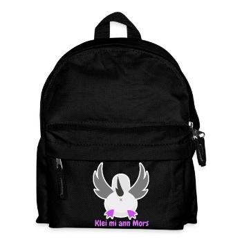 "Klei mi ann Mors" norddeutscher Humor - Kinder Rucksack - Schwarz - Vorne
