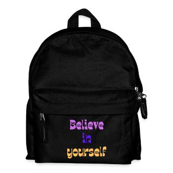 Believe in Yourself Retro Gradient - Kinder Rucksack - Schwarz - Vorne