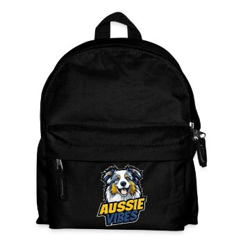 Australian Shepherd – AUSSIE VIBES - Kids' Backpack - black - Front