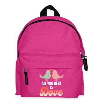Wortspiel Vogeltaube Humor - Kinder Rucksack - Fuchsia - Vorne