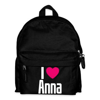 I Love Anna Pink Heart I Love Anna - Kids' Backpack - black - Front