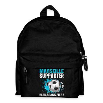 Marseille Supporter Marseille Football Gift - Kids' Backpack - black - Front
