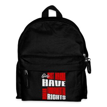Women's Rights Fundamental Rights Layout - Kids' Backpack - black - Front
