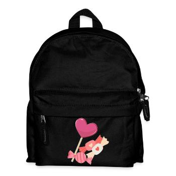 Cœurs en Bonbon - Sac à dos Enfant - noir - Devant