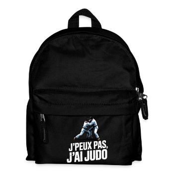 Je Peux Pas J'ai Judo Humour Cadeau - Sac à dos Enfant - noir - Devant
