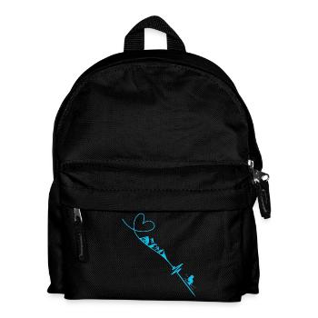 Skifahrer - Kinder Rucksack - Schwarz - Vorne