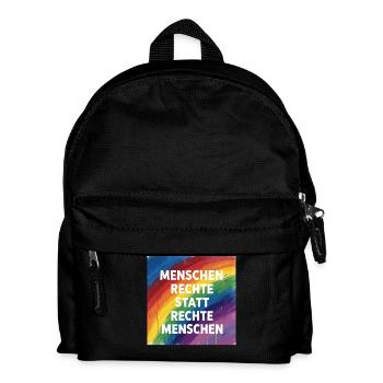 Human rights instead of right-wing people - Kids' Backpack - black - Front