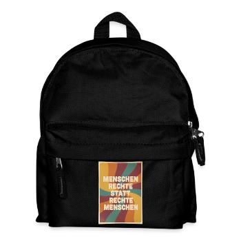 Human Rights Instead of Right People Retro - Kids' Backpack - black - Front