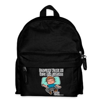 Morgenmuffel? Früh aufstehen oder faulenzen? - Kinder Rucksack - Schwarz - Vorne