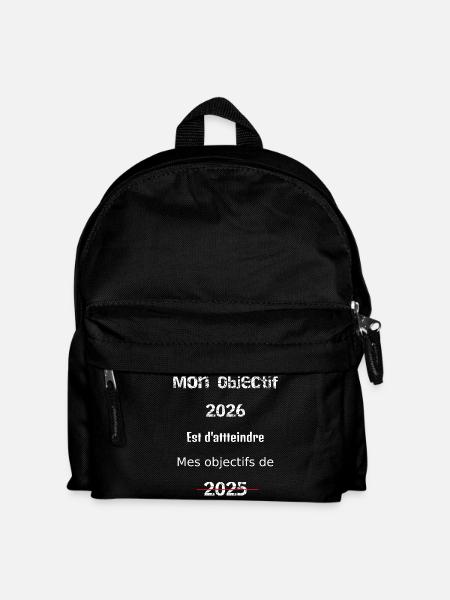 My 2026 goal: to exceed 2025 - Kids' Backpack - black