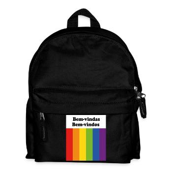 Accueil LGBT Bem-vindas Bem-vindos Portugais - Sac à dos Enfant - noir - Devant