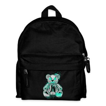 Graffiti Teddy Rebell Street Art - Kinder Rucksack - Schwarz - Vorne