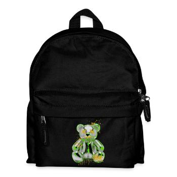 Graffiti Teddy Bear Rebellion Urban Art - Kids' Backpack - black - Front