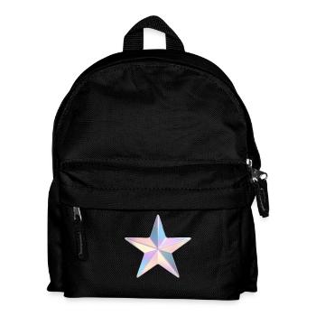 Pastell-Irideszierter Stern - Kinder Rucksack - Schwarz - Vorne
