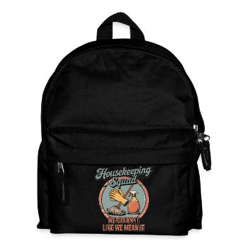 Funny Cleaning Design - Kids' Backpack - black - Front