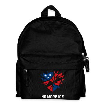 Stop the deportation protest heart - Kids' Backpack - black - Front