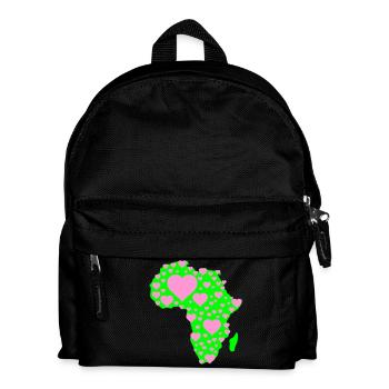 Africa Heart Pattern - Kids' Backpack - black - Front
