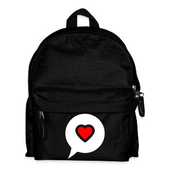 Bulle de dialogue du cœur rempli - Sac à dos Enfant - noir - Devant