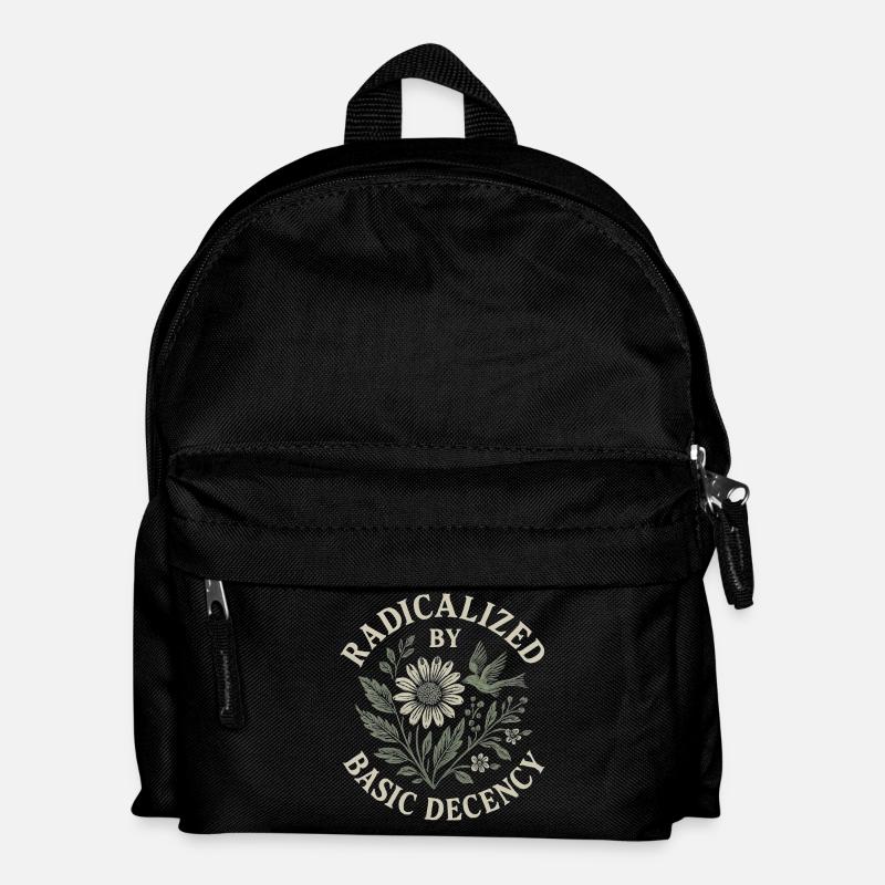 Radicalisés par la décence de base Décor floral - Sac à dos Enfant - noir
