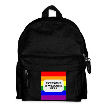 LGBT safe space rainbow flag - Kids' Backpack - black - Front