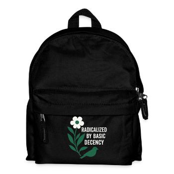 Radicalized By Decency Shirt for Activists - Kids' Backpack - black - Front