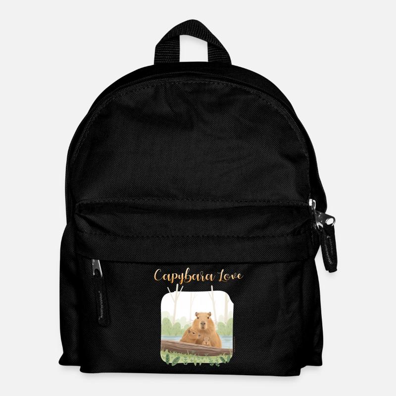T-shirt design "Capybara Love" - Kids' Backpack - black