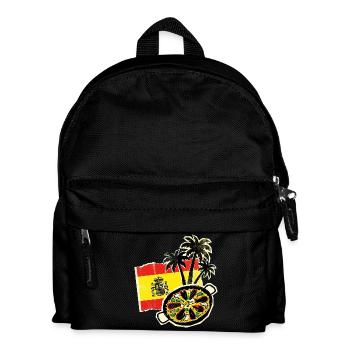 Spain Paella Palm Trees - Kids' Backpack - black - Front