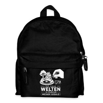 Ich baue Welten im Maßstab meiner Geduld - Kinder Rucksack - Schwarz - Vorne