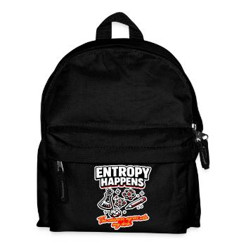 Entropy happens at the desk - Kids' Backpack - black - Front