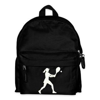 Silhouette du joueur de tennis - Sac à dos Enfant - noir - Devant