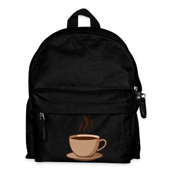 Cadeau de tasse de café - Sac à dos Enfant - noir - Devant