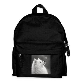 Motif samoyède pour amateurs de chiens Zwerkspitz - Sac à dos Enfant - noir - Devant