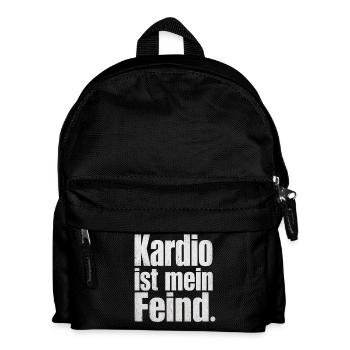 Kardio ist mein Feind Fitness Spruch Gym - Kinder Rucksack - Schwarz - Vorne