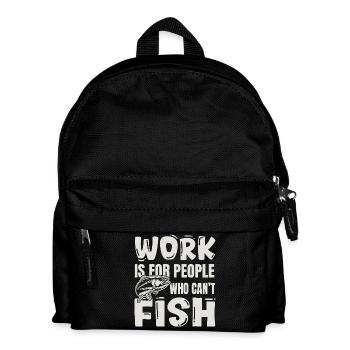 Angelhumor – Geschenk eines Fischerkollegen - Kinder Rucksack - Schwarz - Vorne