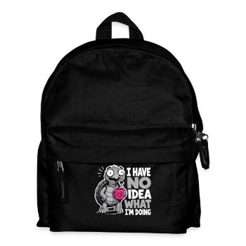 Turtle Coffee Saying No Idea What Im Doing - Kids' Backpack - black - Front