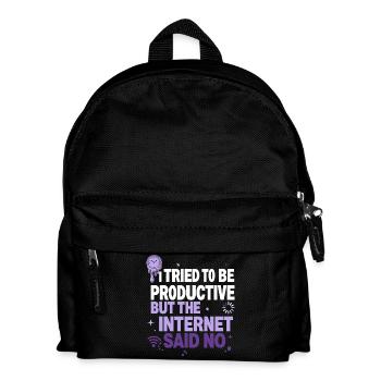 I Tried to Be Productive - Kinder Rucksack - Schwarz - Vorne