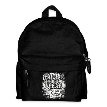 Faith Over Fear of No Pizza - Kinder Rucksack - Schwarz - Vorne