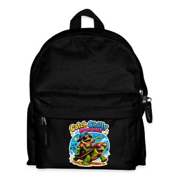 Urlaubs Vibes - Kinder Rucksack - Schwarz - Vorne