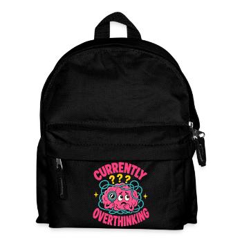 Currently Overthinking Brain - Kids' Backpack - black - Front