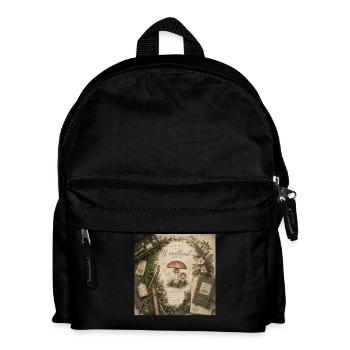 Mushroom Illustration Retro Mural Forest Decoration Poster - Kids' Backpack - black - Front