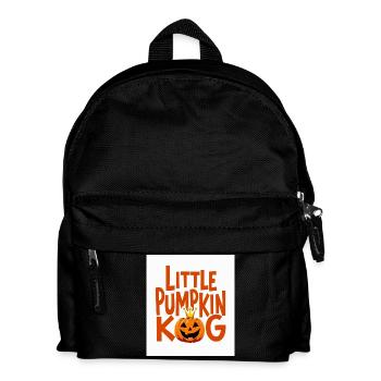 Kleiner Kürbiskönig Halloween-Design - Kinder Rucksack - Schwarz - Vorne