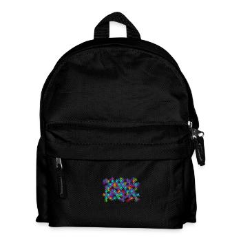 Escher Reptiles colorful mosaic - Kids' Backpack - black - Front