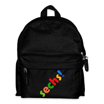 SECHS 6 JAHRE 6. GEBURTSTAG - Kinder Rucksack - Schwarz - Vorne