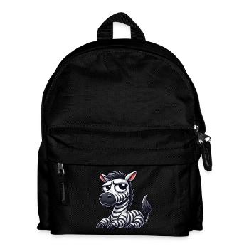 Zebra Cartoon lustiger Stier Comic - Kinder Rucksack - Schwarz - Vorne