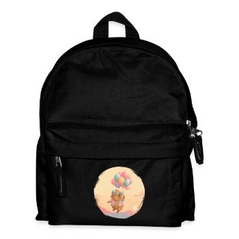 Luftballons Capybara - Kinder Rucksack - Schwarz - Vorne