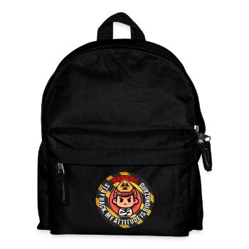 AVERTISSEMENT! RESTEZ EN RETRAIT, MON ATTITUDE EST BIOHAZARD - Sac à dos Enfant - noir - Devant