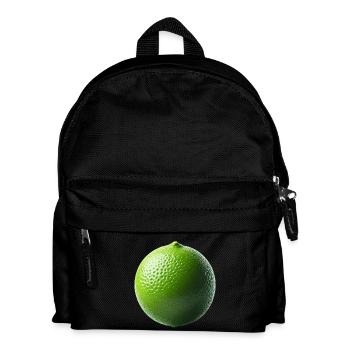 Frische Limette – Minimalistische Natur - Kinder Rucksack - Schwarz - Vorne