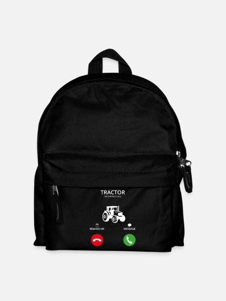 Call Mobile Anruf tractor traktor landwirt - Kinder Rucksack - Schwarz
