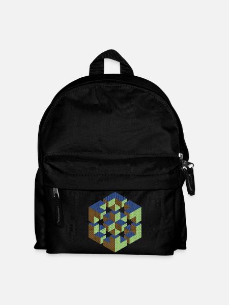 Figure impossible imagination géométrie cube Escher - Sac à dos Enfant - noir